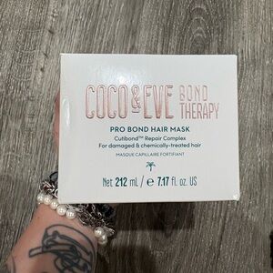 Coco & Eve Pro Bond Hair Mask — White with Rose Gold Accents